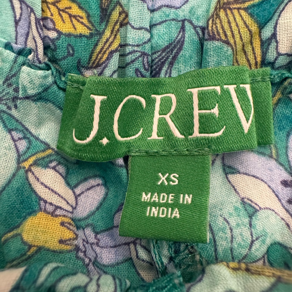 NEW~NWOT J. CREW Cotton Voile Shorts w/ Ruffle Trim, Wide Elastic Waist - Picture 3 of 7